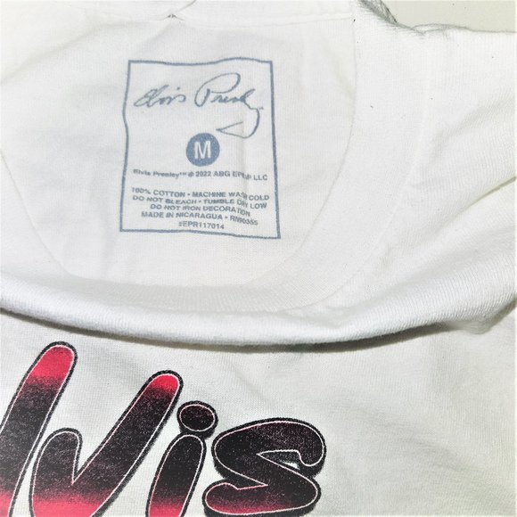 Elvis Presley The King of Rock Logo Official T-Shirt M runs bigger NWT - Picture 3 of 3
